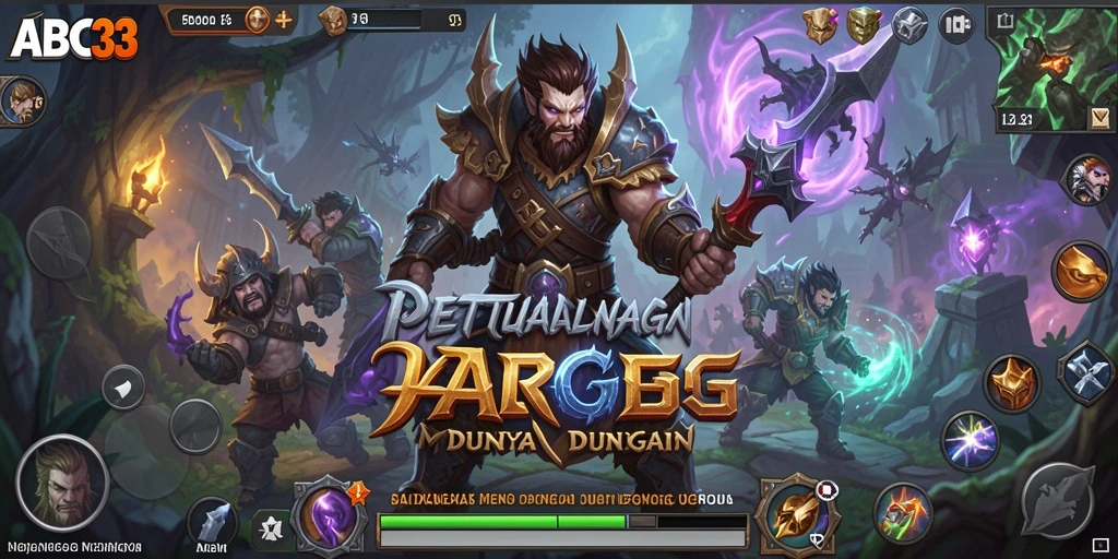 Screenshot utama ABC33 menampilkan pertempuran seru dalam dunia ARPG.