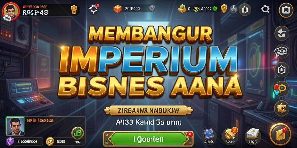Tampilan screenshot permainan API33 dengan berbagai bisnis dan strategi.