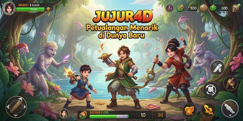 Tangkapan layar JUJUR4D menampilkan aksi petualangan yang mendebarkan.