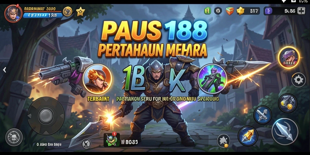 Screenshot PAUS188 menampilkan aksi seru dalam game Tower Defense.