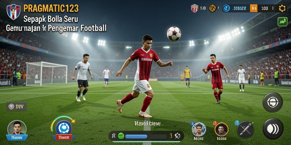 Screenshot dari gameplay seru dalam PRAGMATIC123 yang menunjukkan aksi sepak bola.