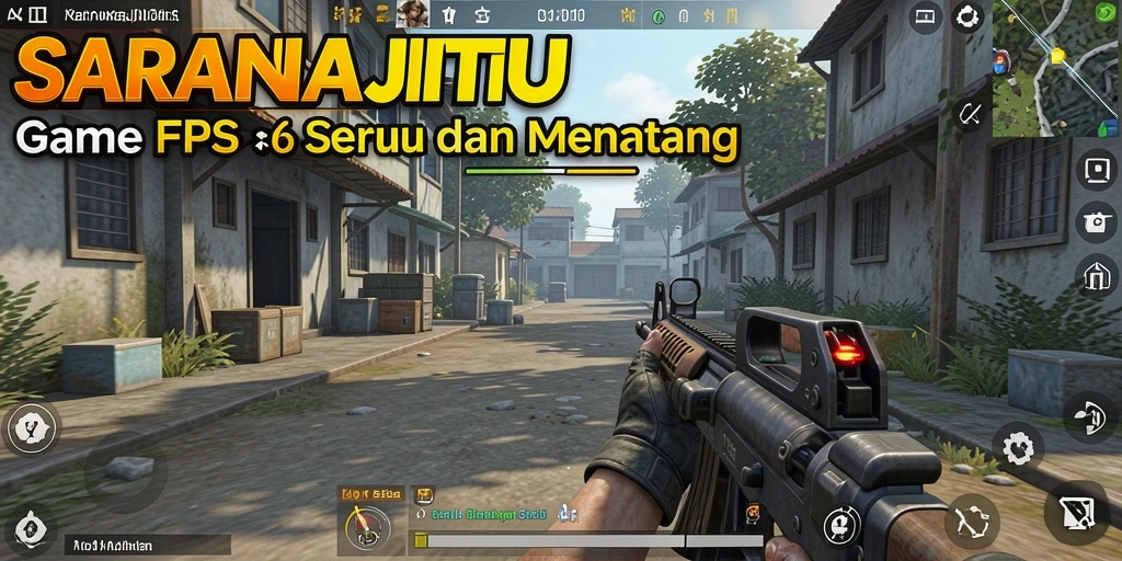 Tampilan menarik dari gameplay <strong>SARANAJITU</strong> dalam aksi FPS.