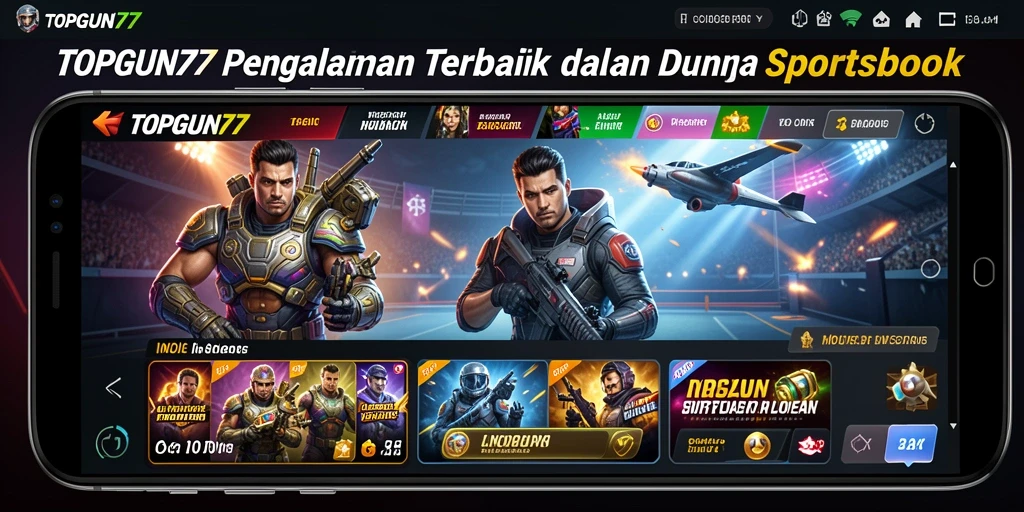 Tampilan menarik dari aplikasi Sportsbook TOPGUN77 saat melakukan taruhan.
